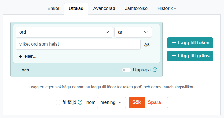 Extended search