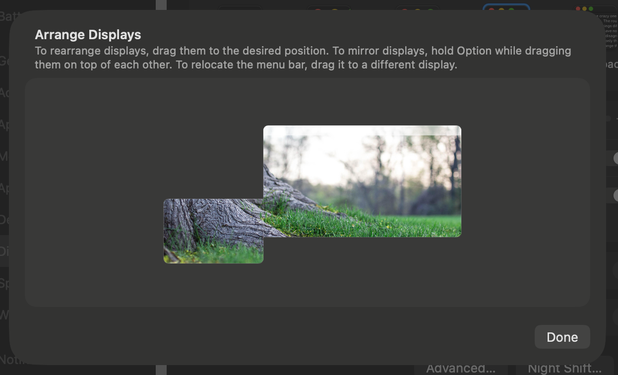 Display arrangement sync