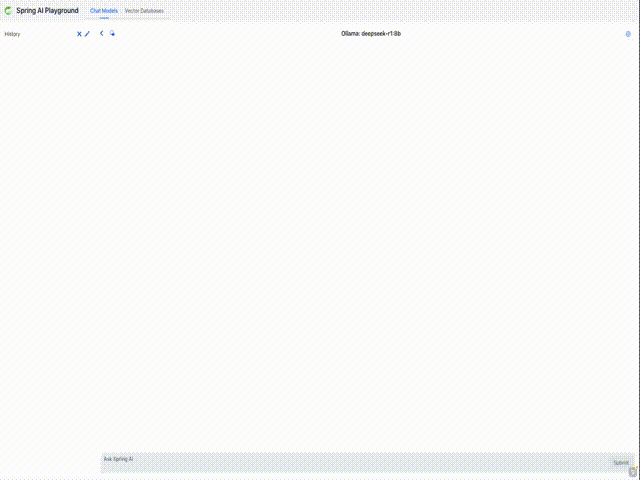 Spring AI Vector Database Playground Demo