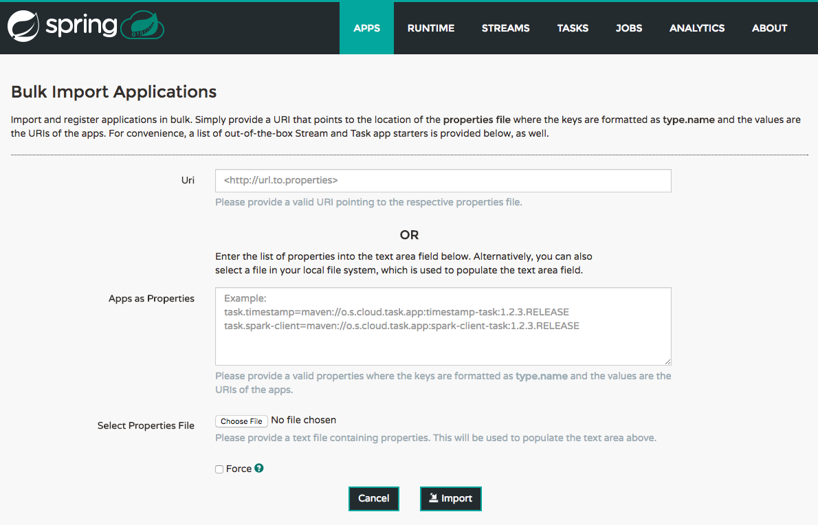 Bulk Import Applications