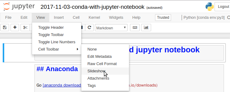 conda env install jupyter notebook