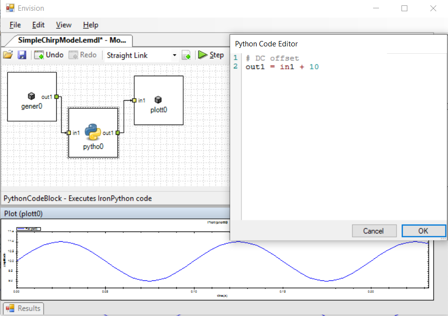 DC Offset using Python Block