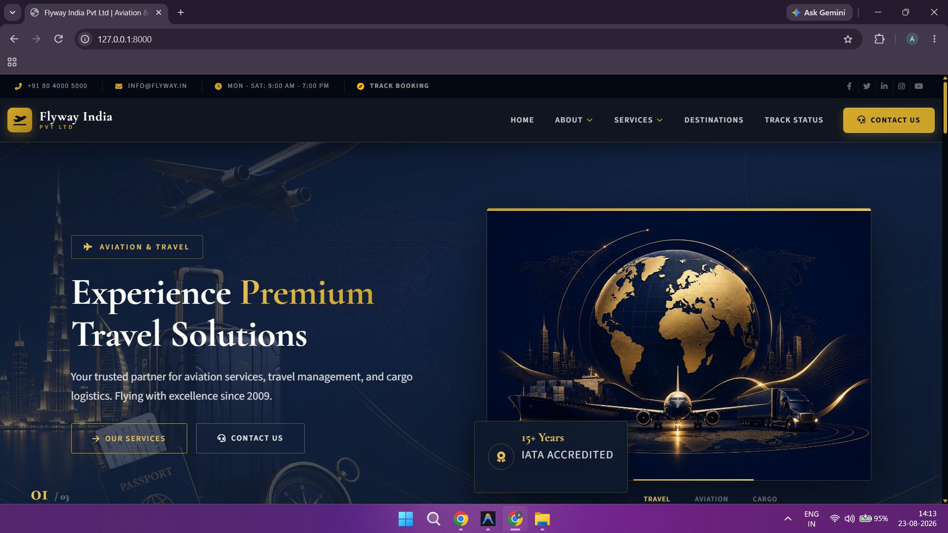 Homepage - Hero Section & Search Desk