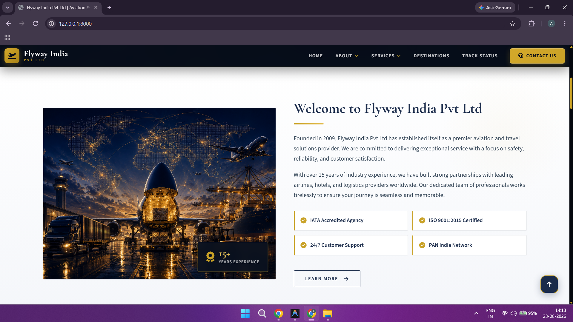 Homepage - Service Showcase & Flight Deals