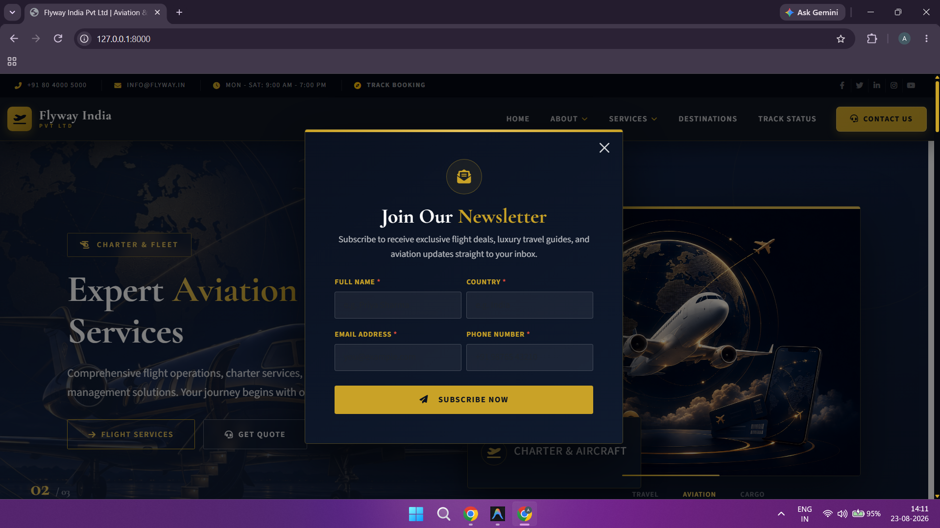 Homepage - Newsletter Lead Capture