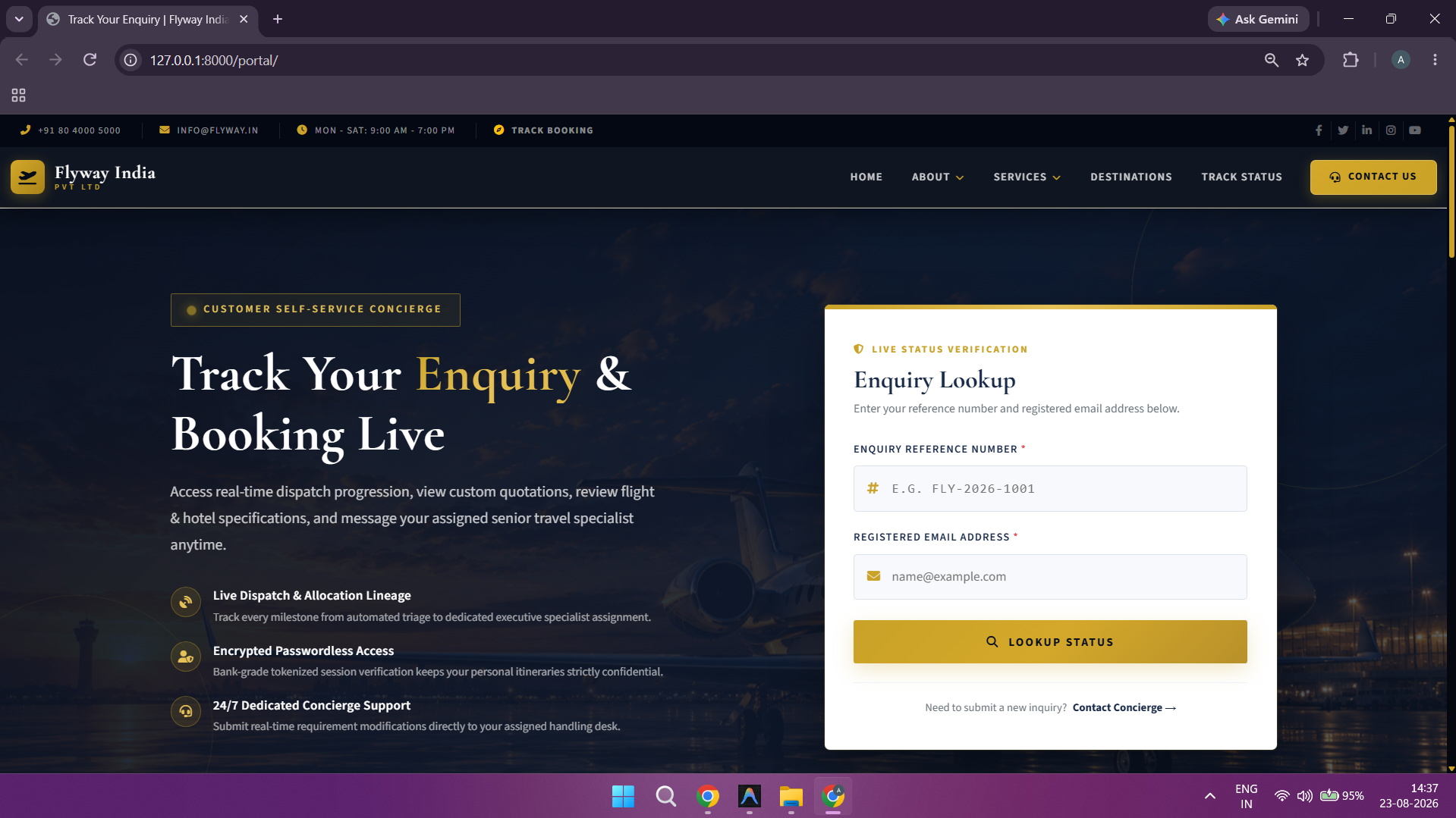 Customer Portal - Tracker Lookup & Reference Entry