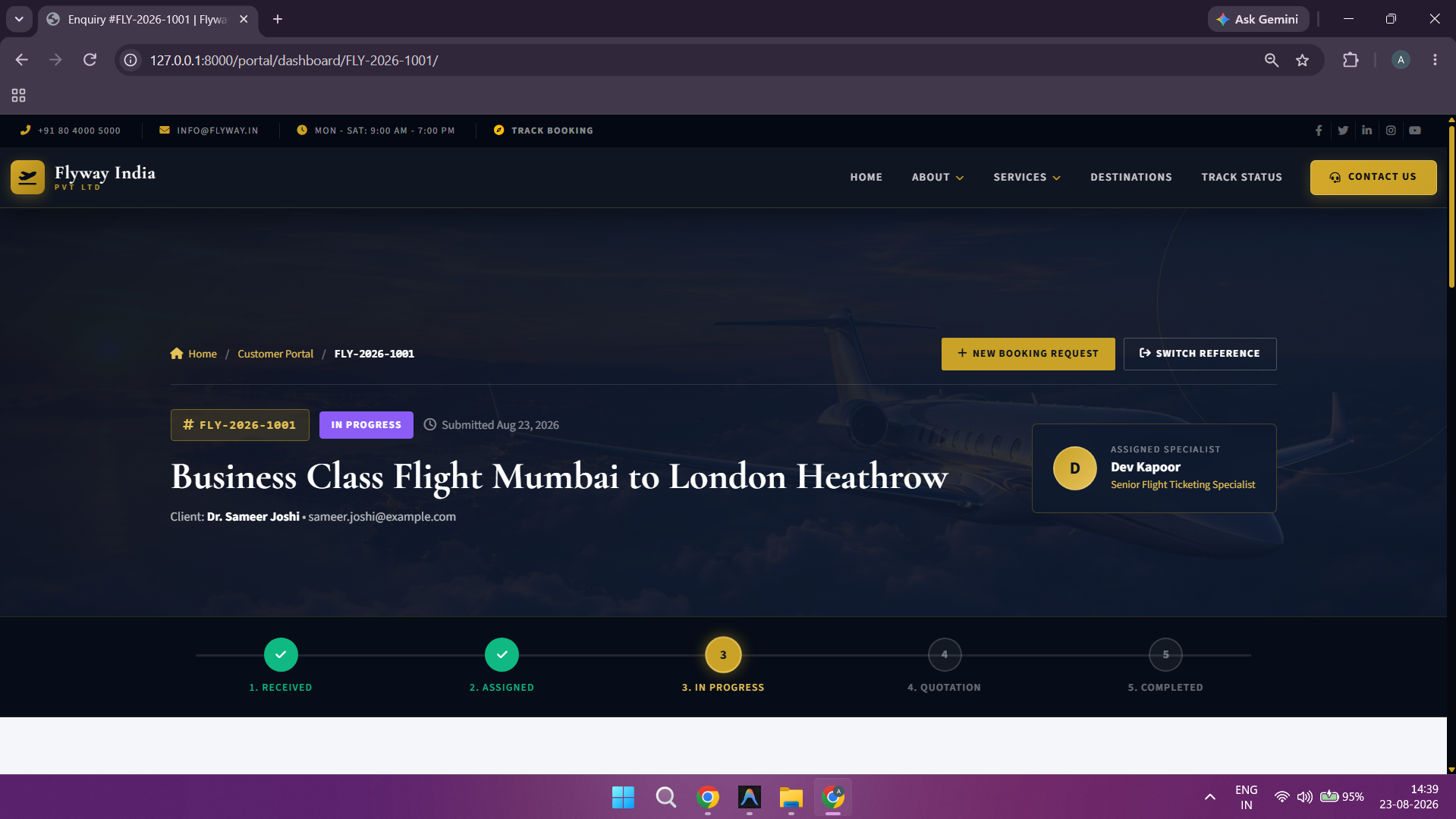 Customer Portal - Post Follow-up Message Modal