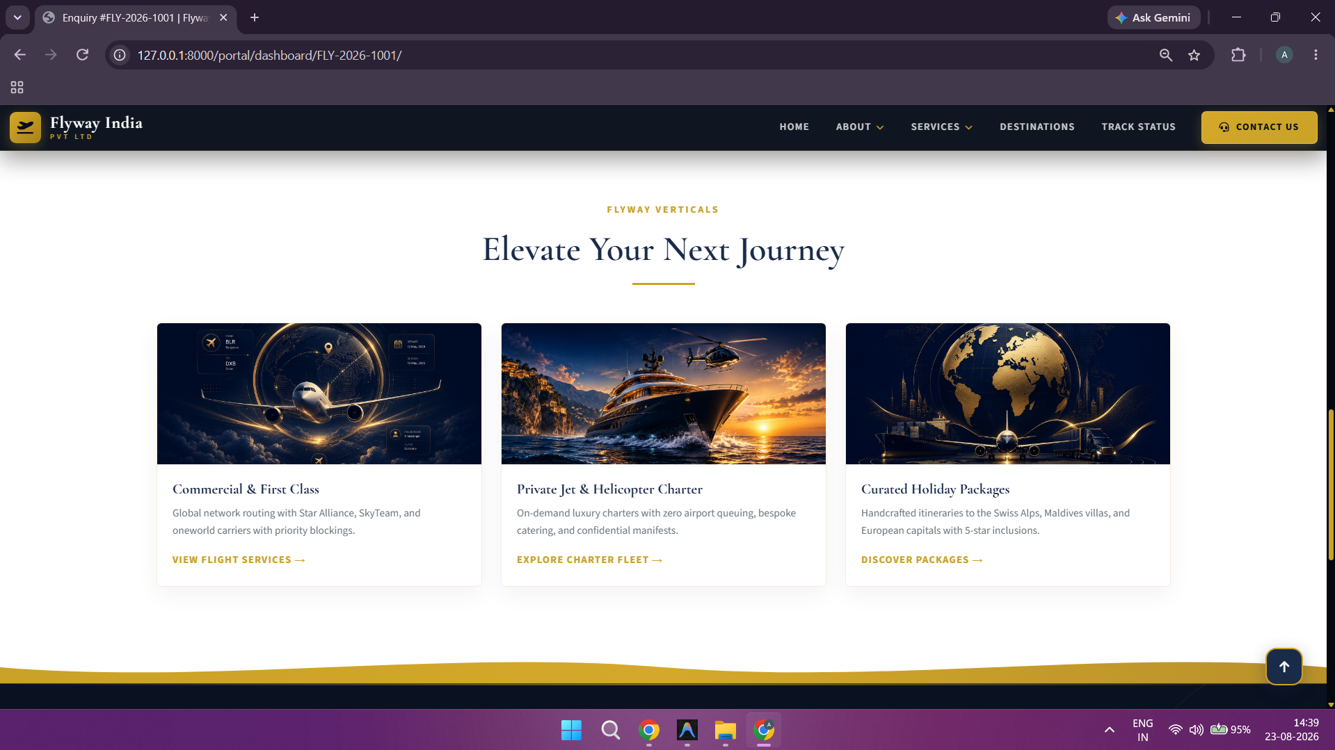 Customer Portal - Mobile Responsive View