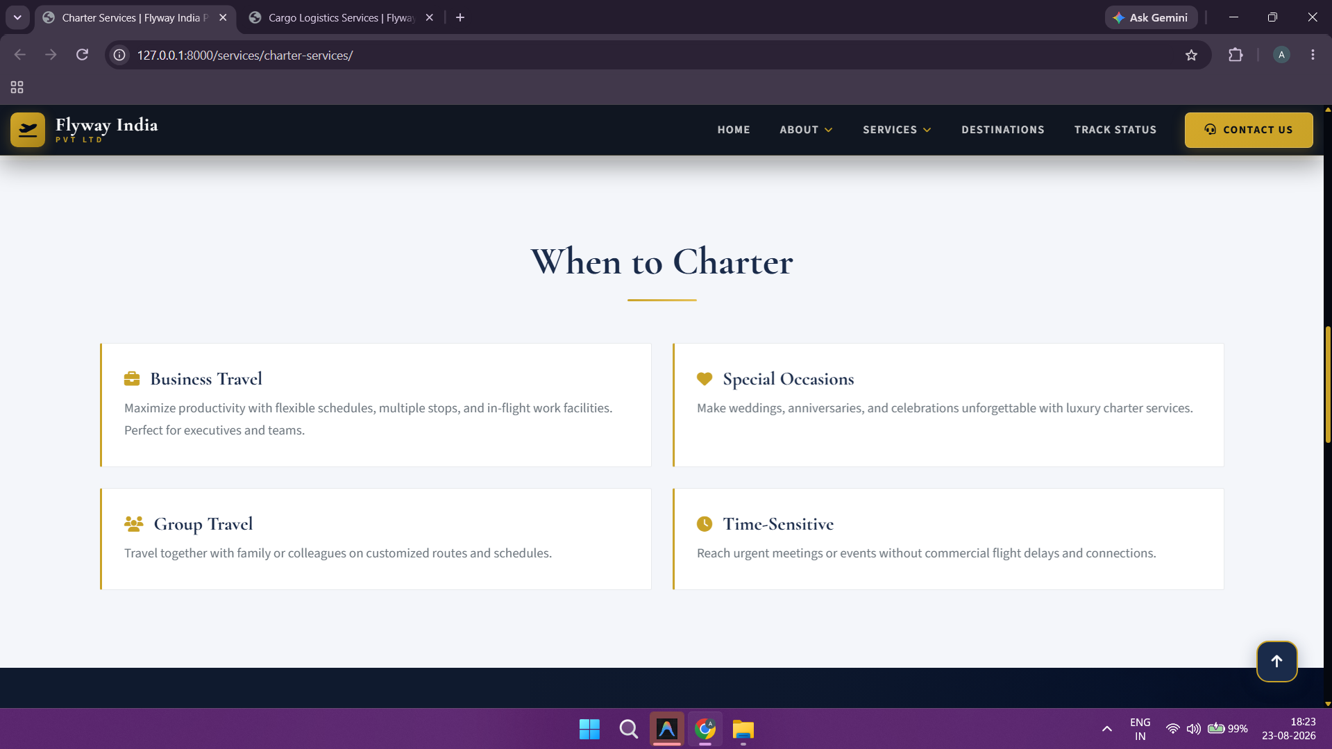 Charter Services - Range, Capacity & Cruising Speed