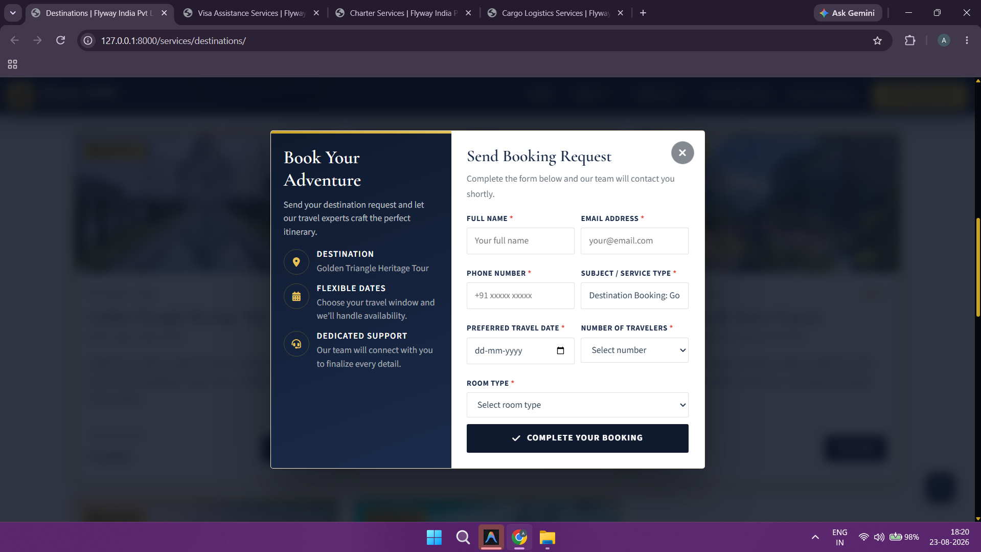 Destinations - Destination Inquiry & Travel Guide