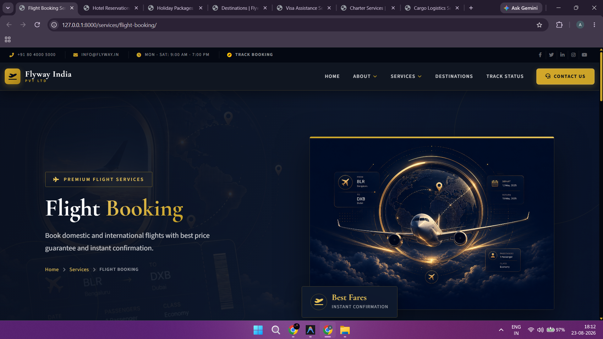 Flight Booking - Search Engine & Route Selection