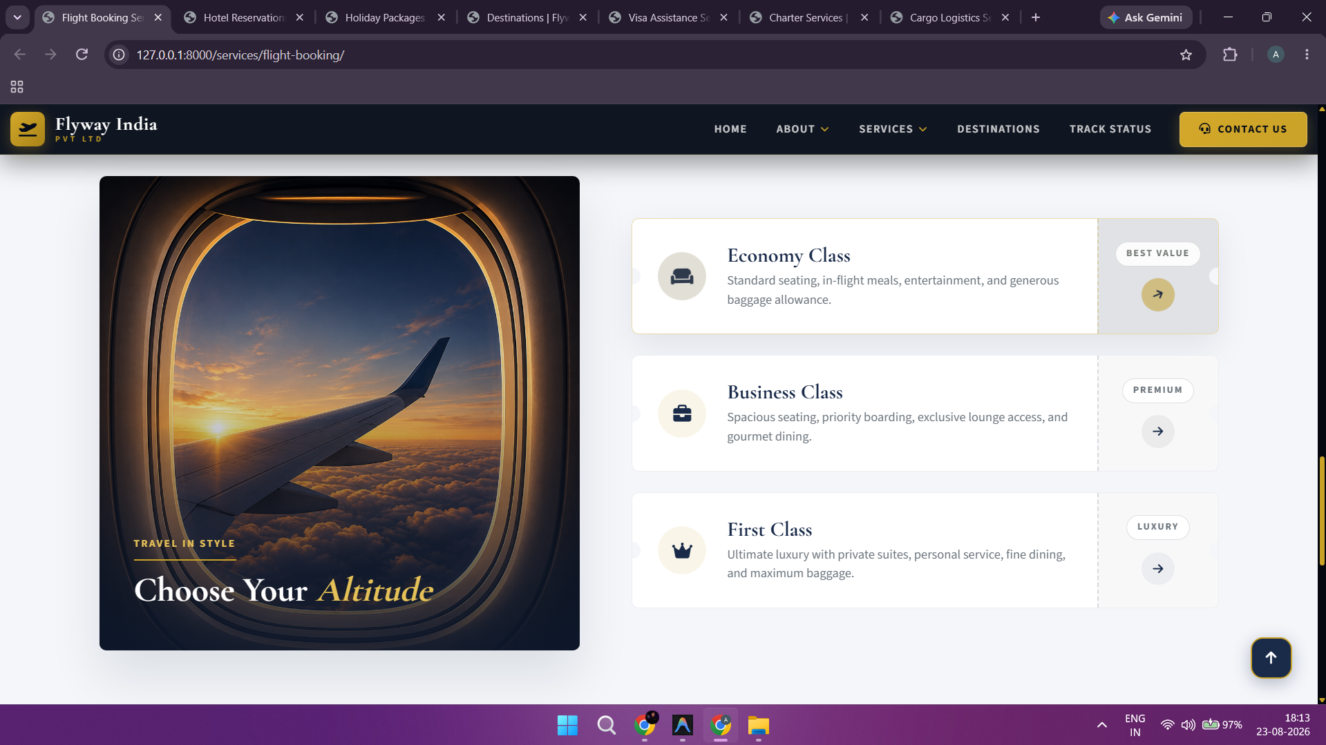 Flight Booking - Instant Inquiry Confirmation