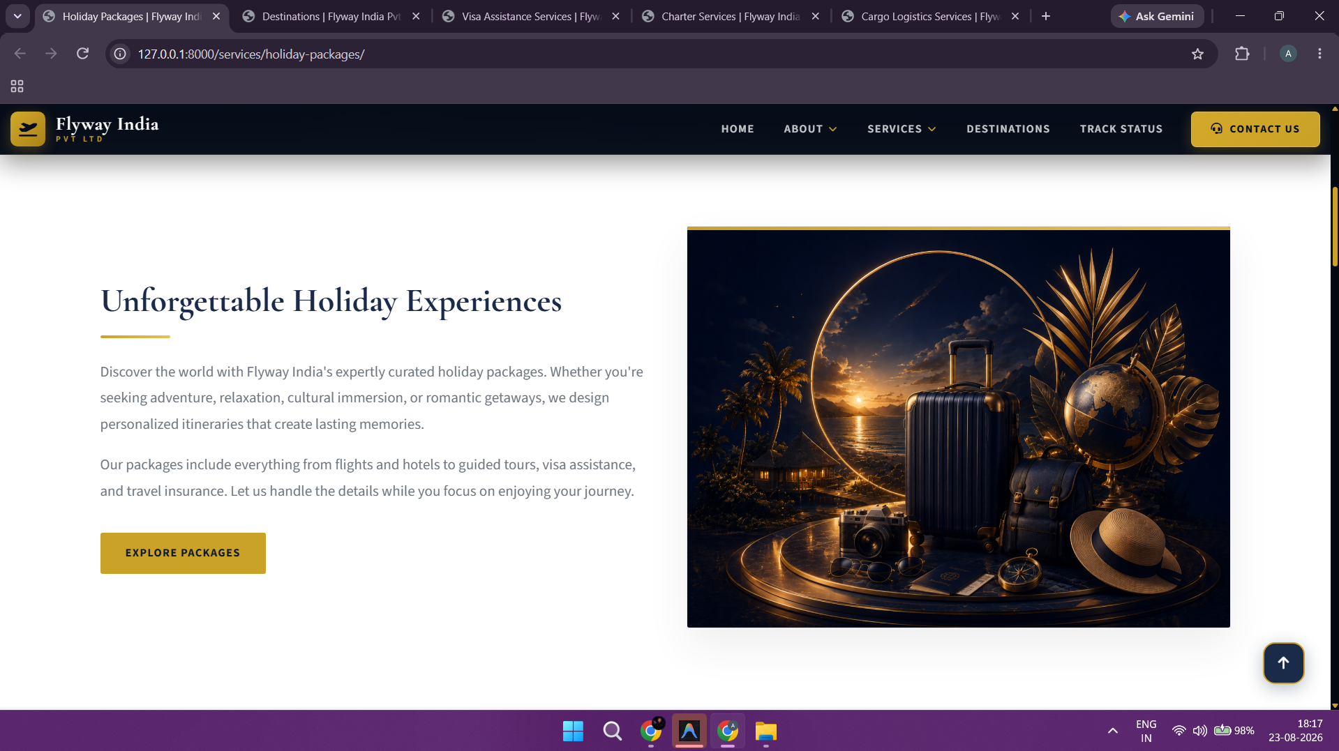 Holiday Packages - Package Grid & Pricing in INR
