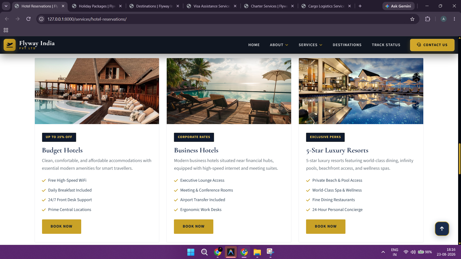 Hotel Reservations - Booking Desk & Contact Concierge