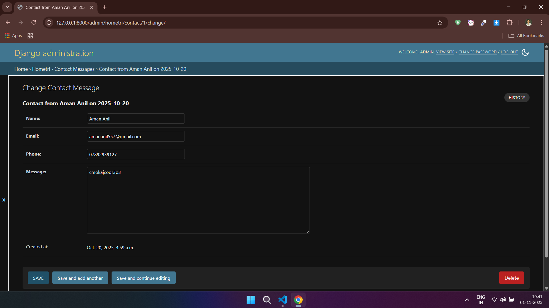 Contact Admin 2
