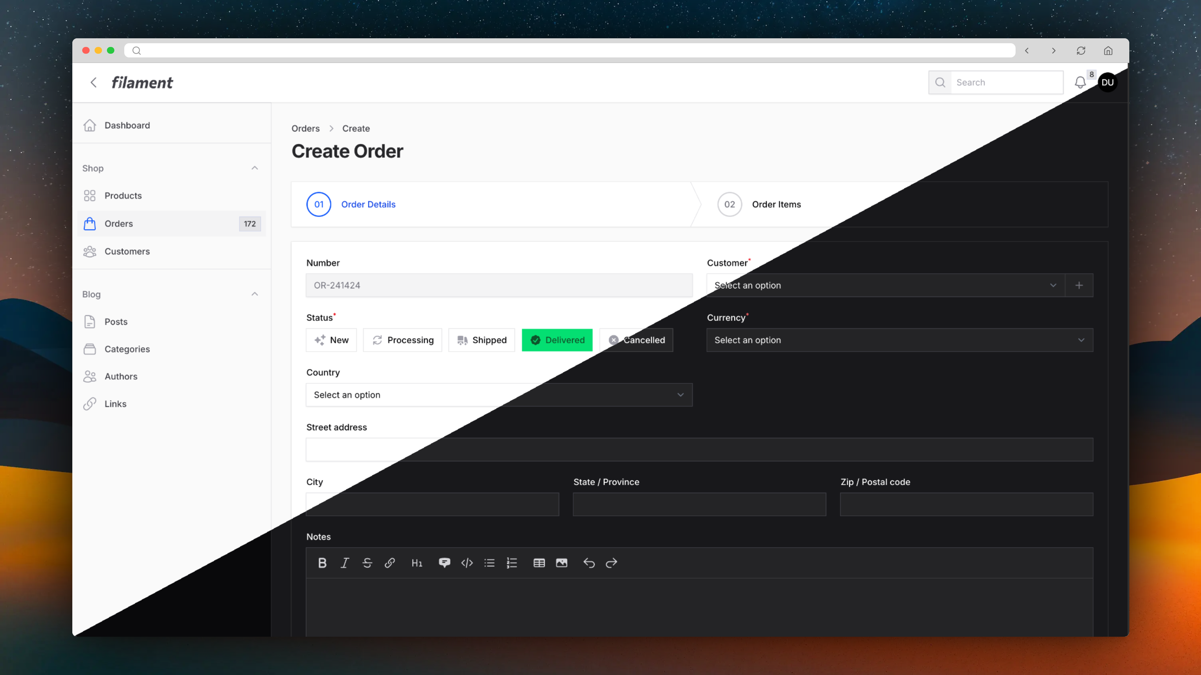 Flat Theme - Filament