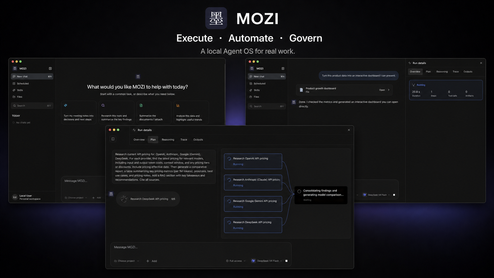 MOZI — Execute. Automate. Govern.