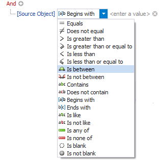 Define the filter operator