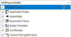 Select the objects to apply filter to