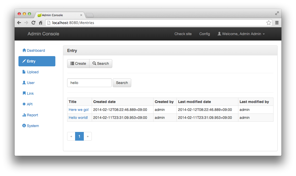 Entry search