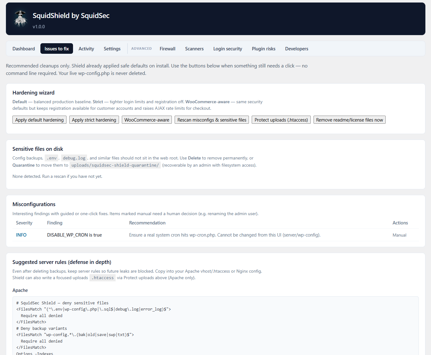 Firewall and rate limits