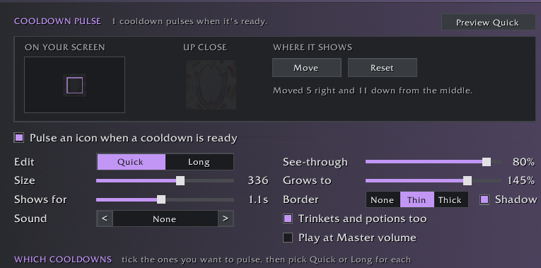 The Cooldown pulse page