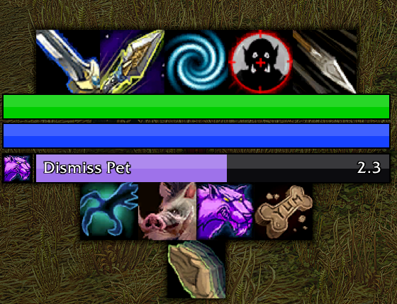 Your bars, resource display and cast bar in game
