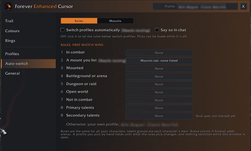 The Auto-switch page