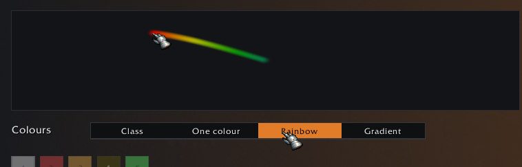 The live preview with the game's own pointer