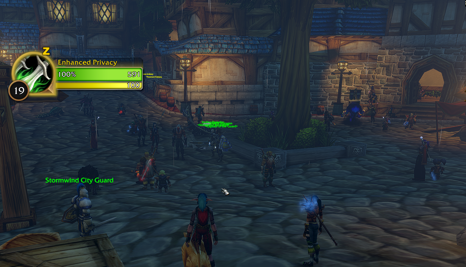 No names above players in Stormwind