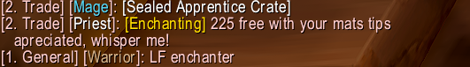 Trade chat