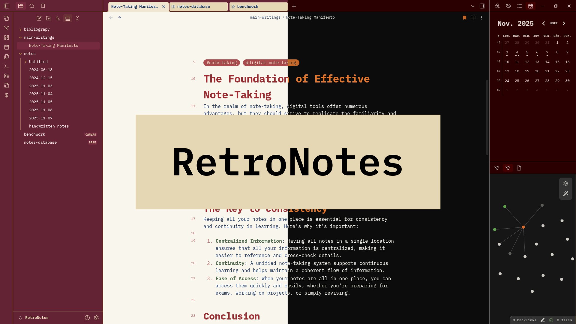 RetroNotes Theme Screenshot