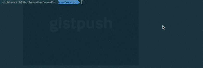 demo of gistpush