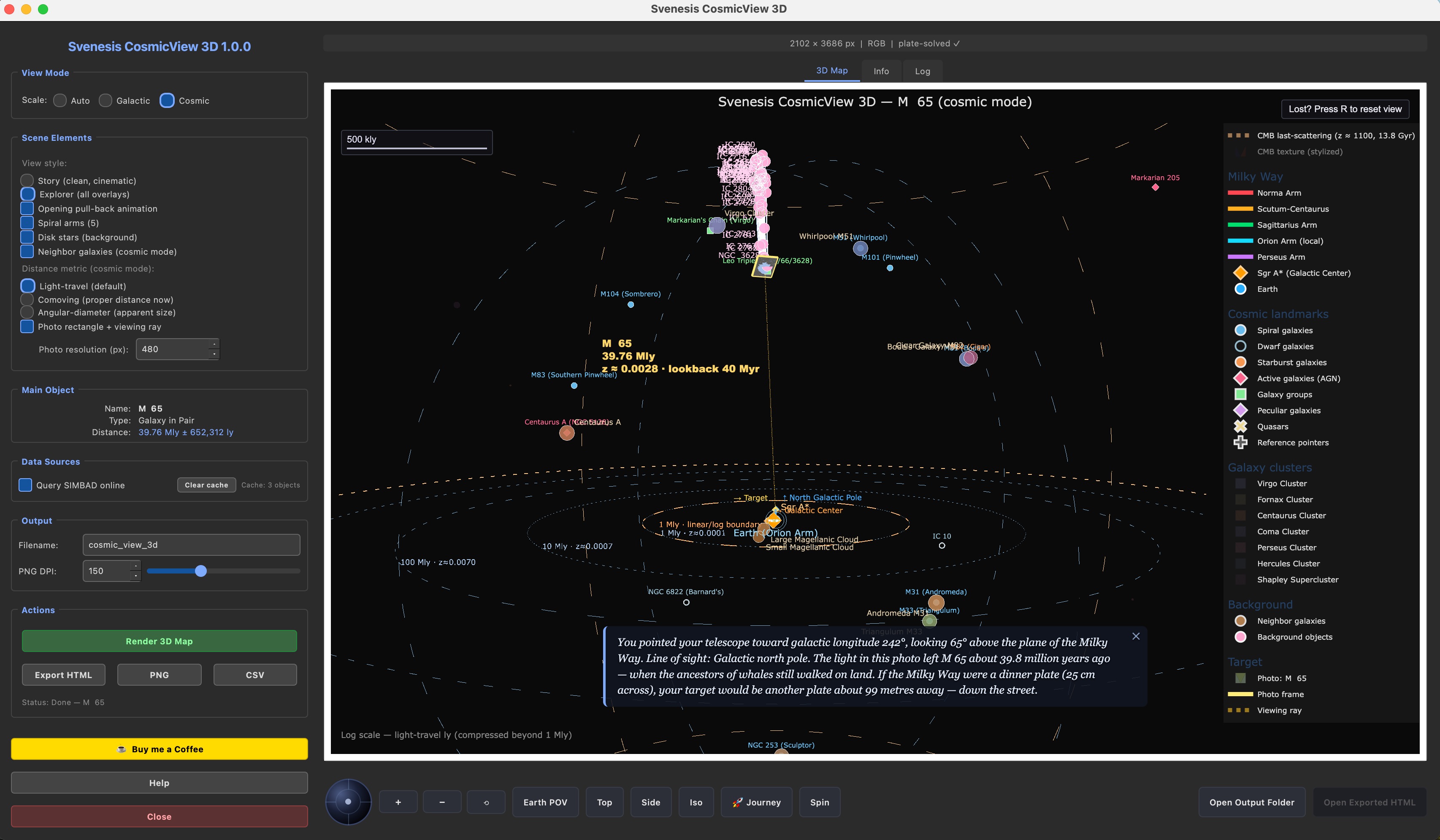 Svenesis CosmicView 3D Screenshot