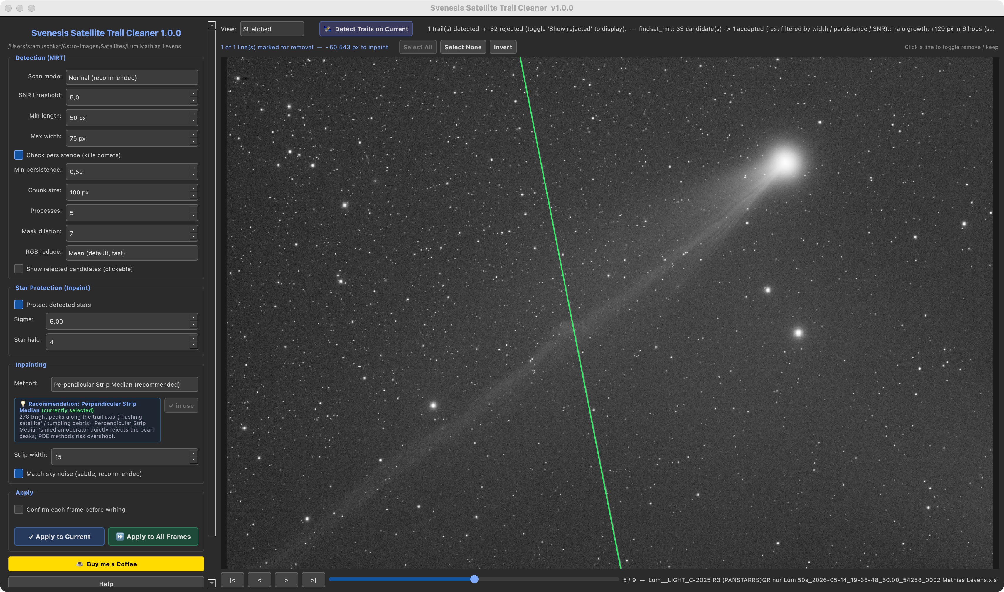 Svenesis Satellite Trail Cleaner Screenshot