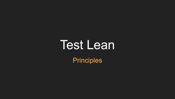 Test Lean Principles