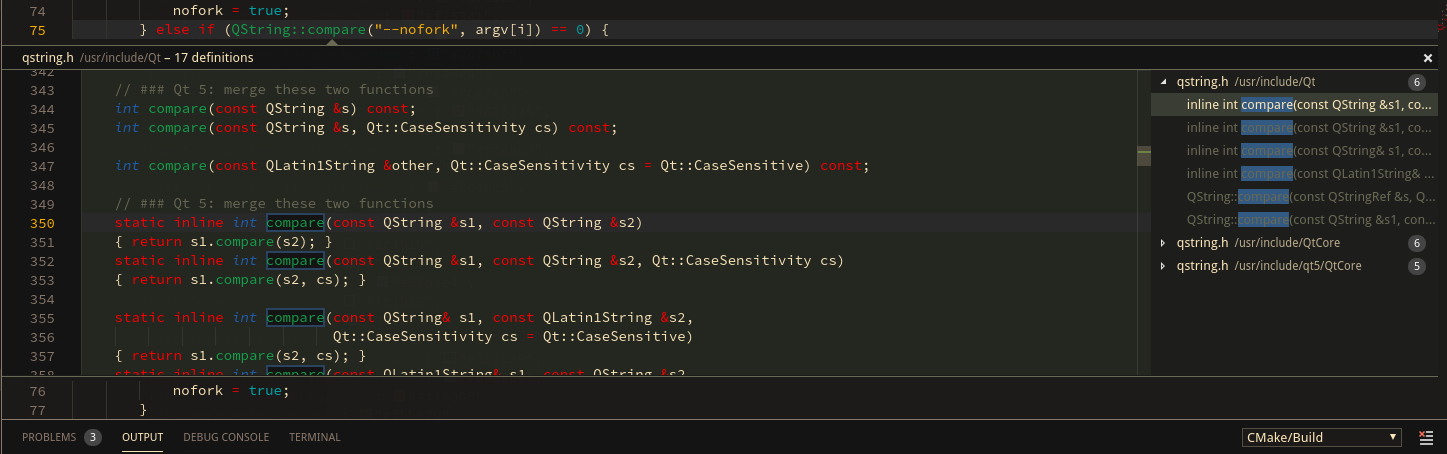 Screenshot of neovim-qt code with Peek