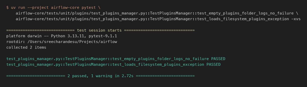 local pytest — 2 passed