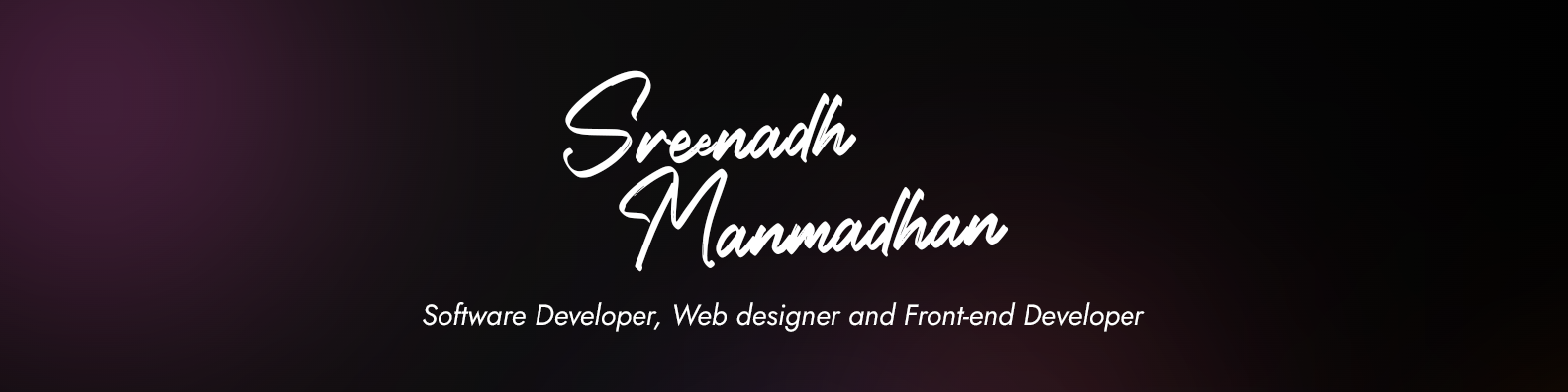 Sreenadh Manmadhan - Software Developer, Web Designer and Front-end Developer