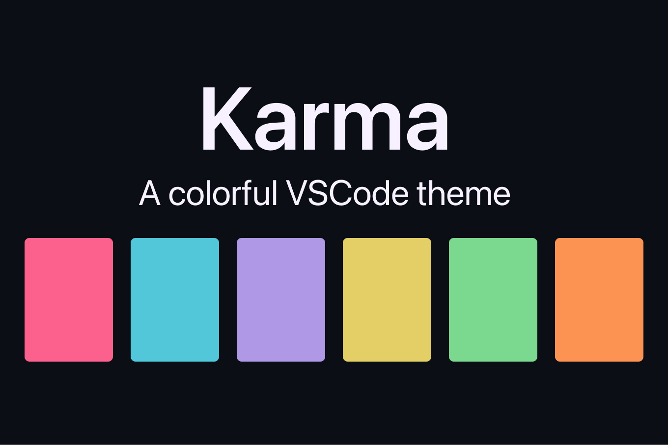 Karma — a colorful VSCode theme