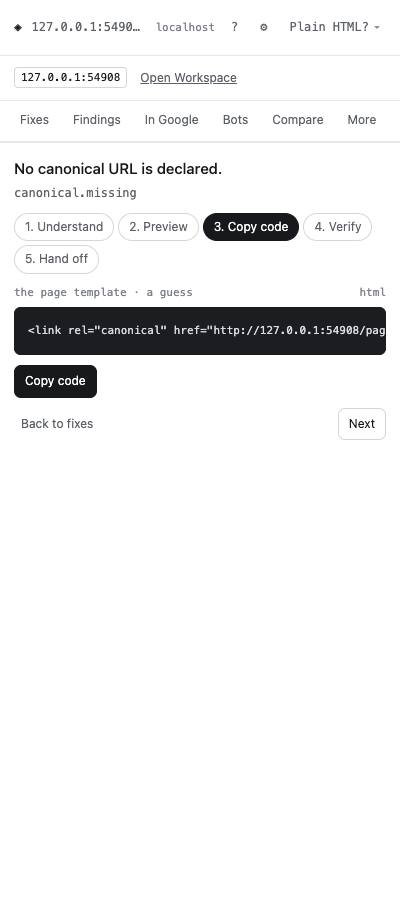 Guided fix: copy the code