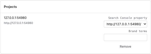 Settings: projects