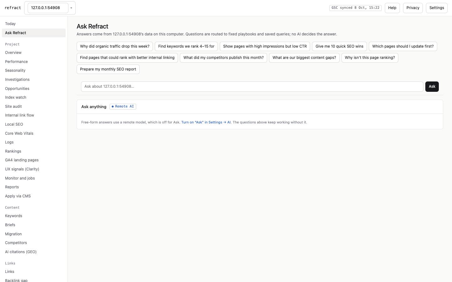 Ask Refract