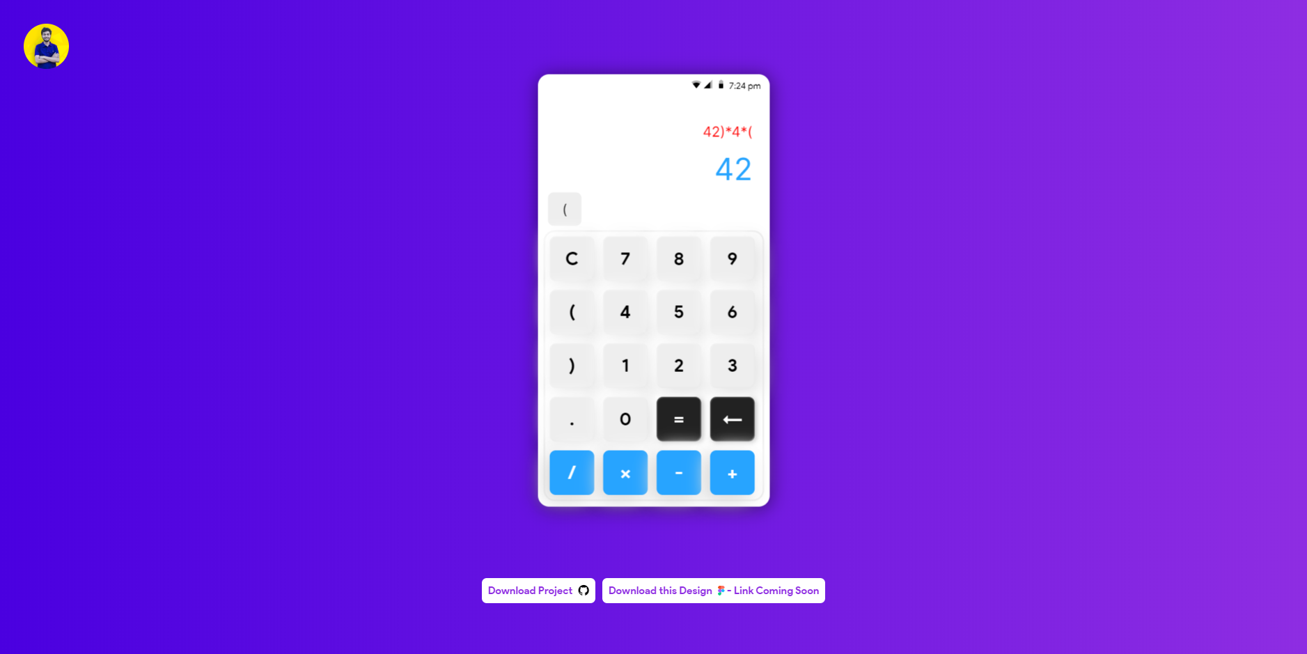 Neuomophic fully functional Calculator 🧮 hero image