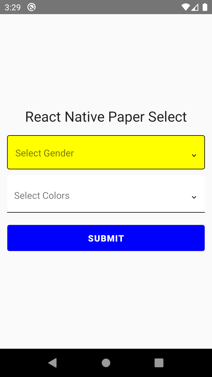 React Native Paper Select