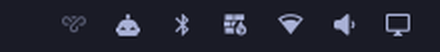 the bar icon with ufw active