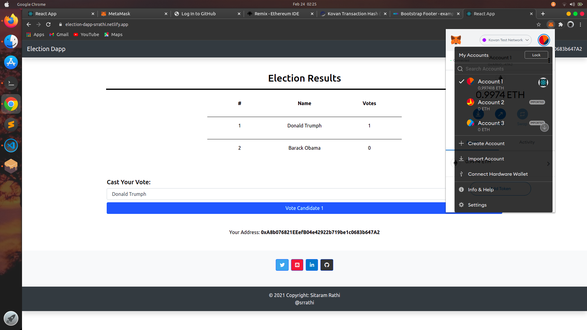 GitHub - srrathi/First-Ethereum-Dapp: Simple Ethereum Blockchain Web  Application