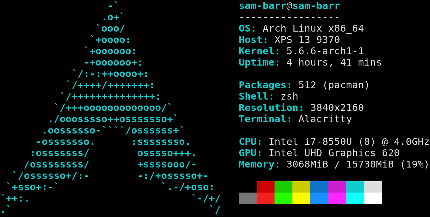 example output