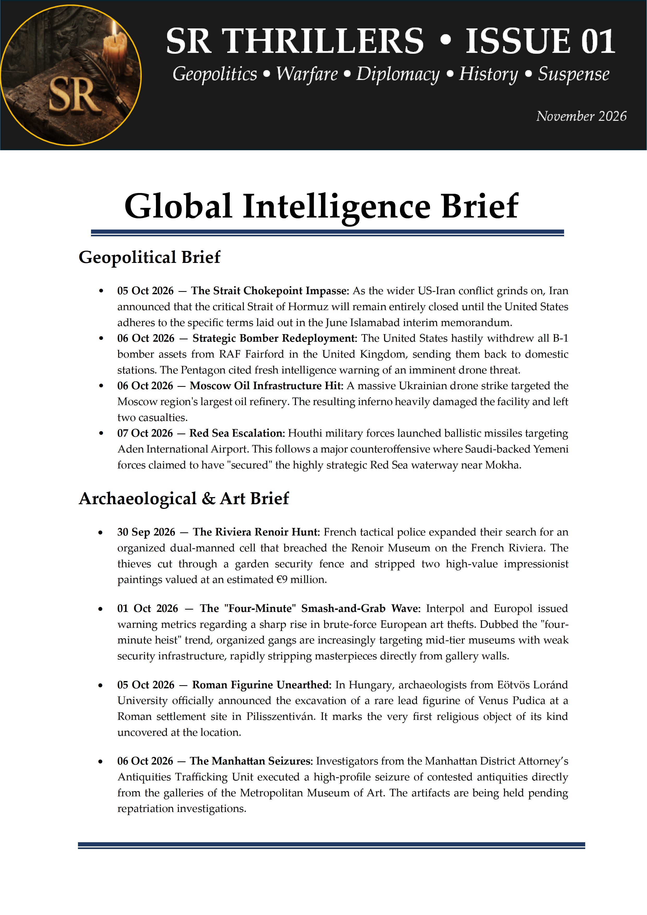 SR Thrillers — Issue 01