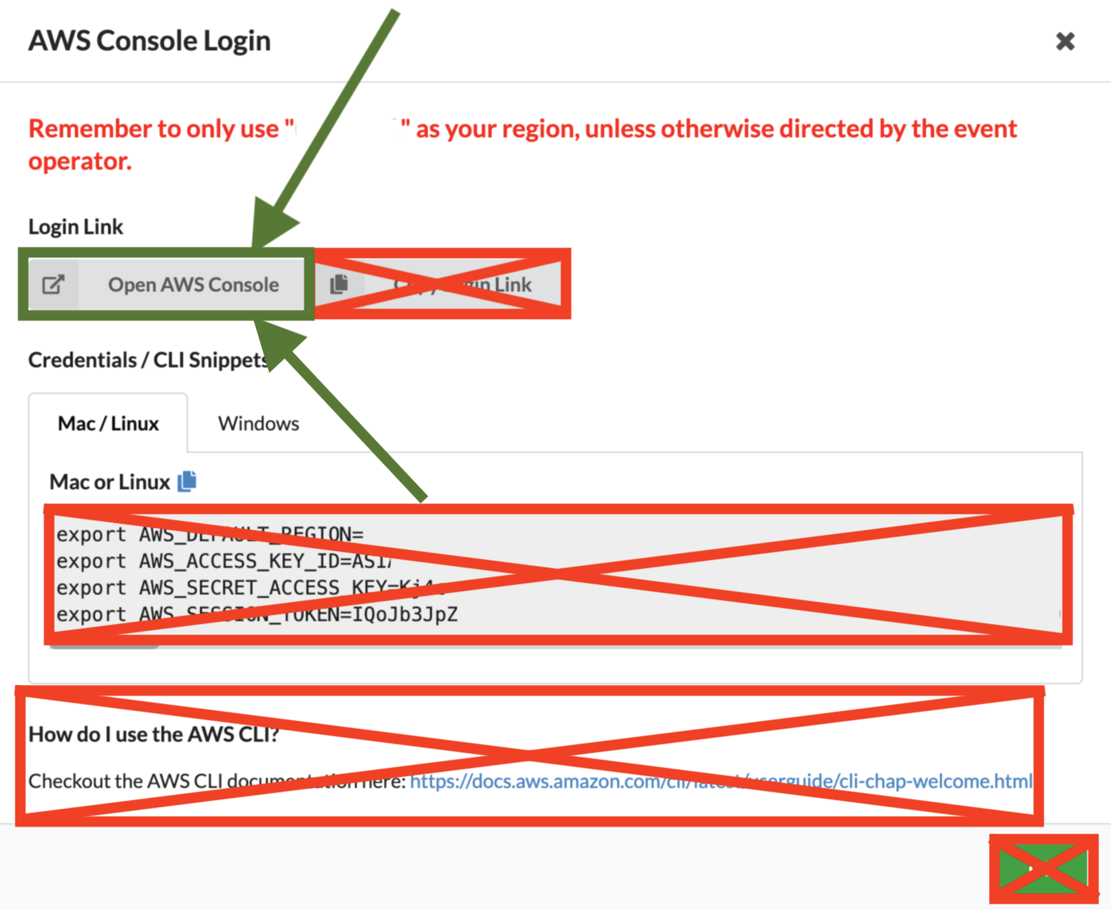 Event Engine AWS Console